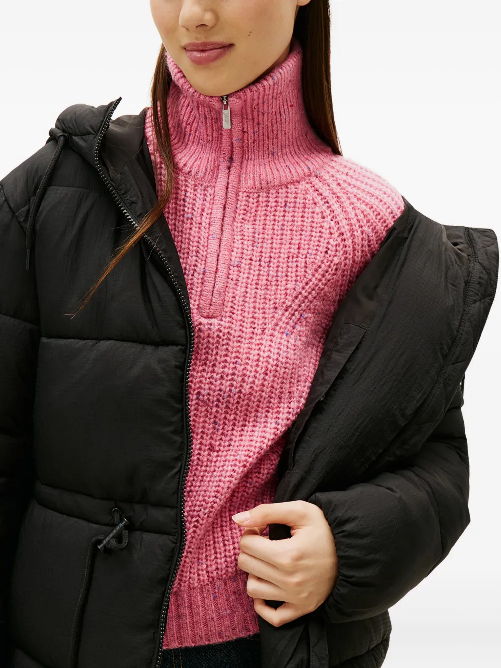 Tommy Jeans Jack met capuchon en trekkoord Zwart