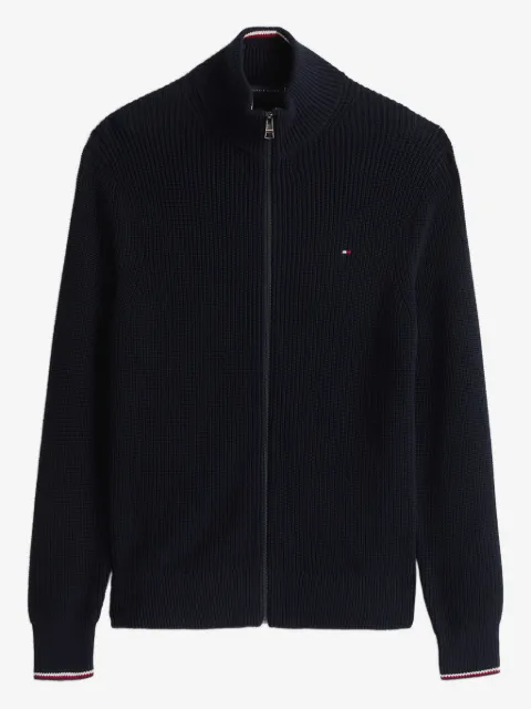 Tommy Hilfiger zip-up logo-detail cardigan