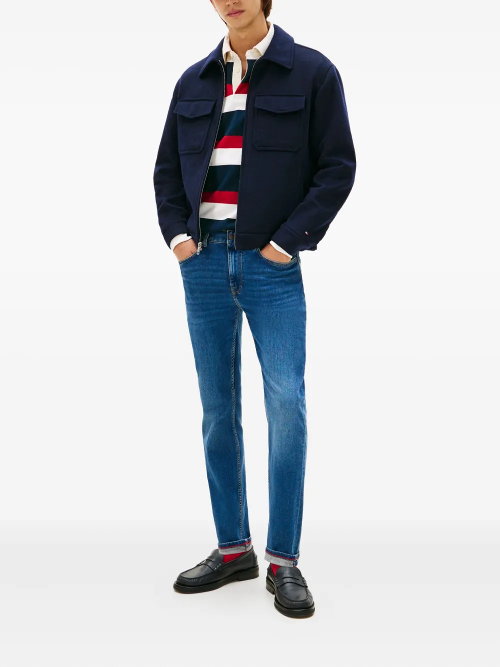 Tommy Hilfiger Jeans met logopatch - Blauw