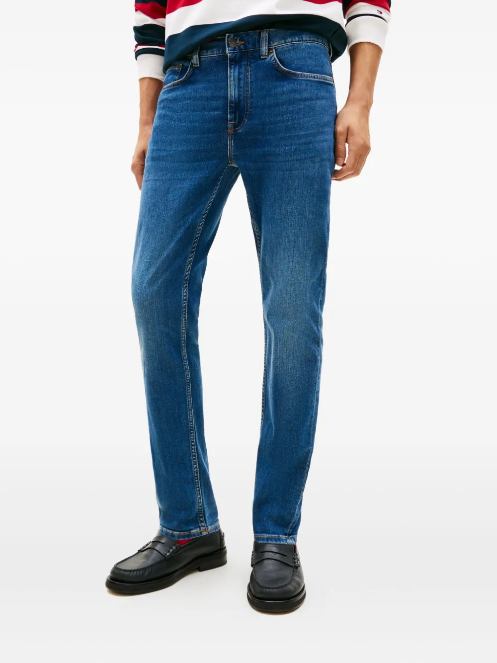 Tommy Hilfiger Logo Patch Jeans In Multi