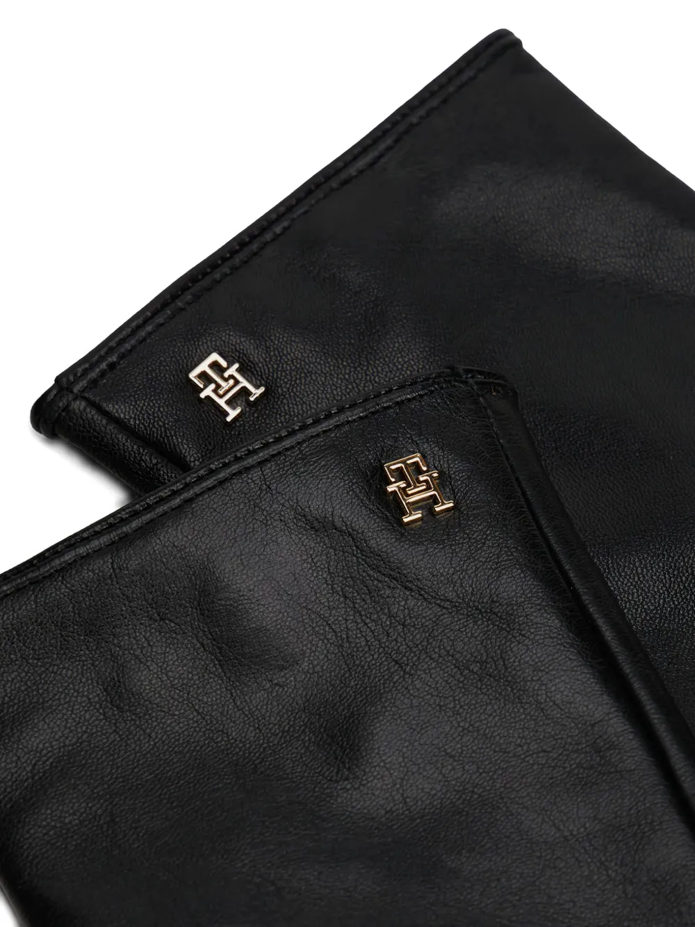 Tommy Hilfiger Leren handschoenen - Zwart