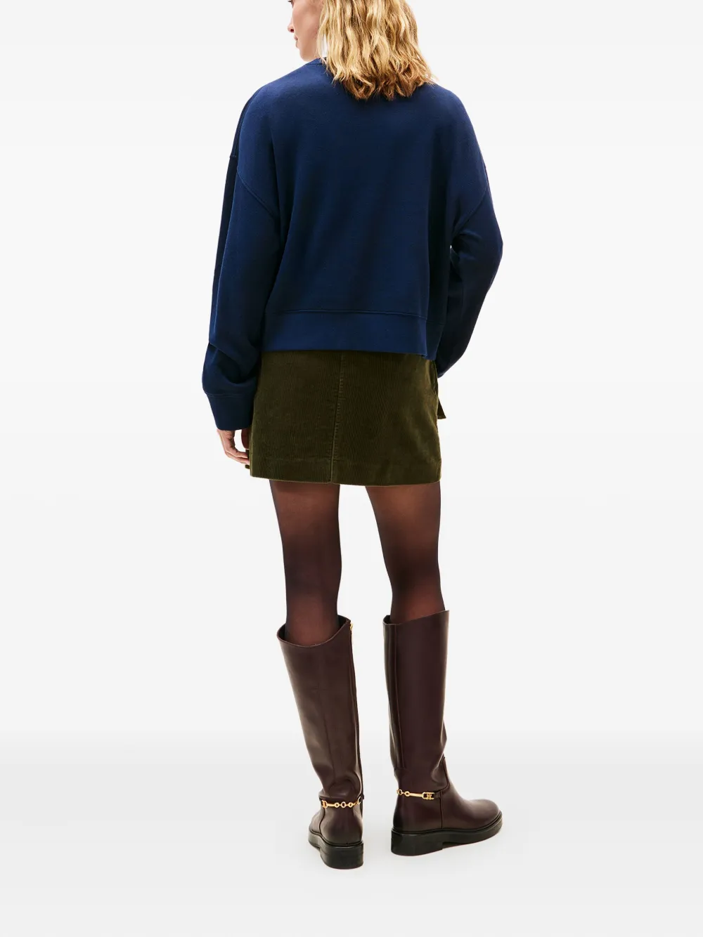 Tommy Hilfiger Embroidered-detail Sweatshirt In Blue