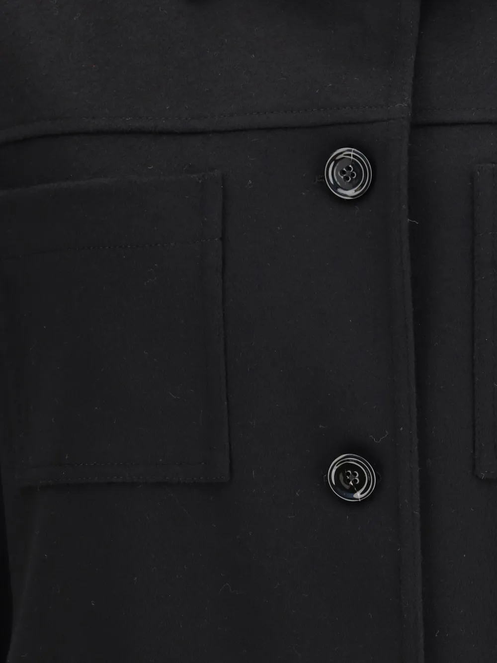 Lardini Black Fleece Wool Clothing In Black