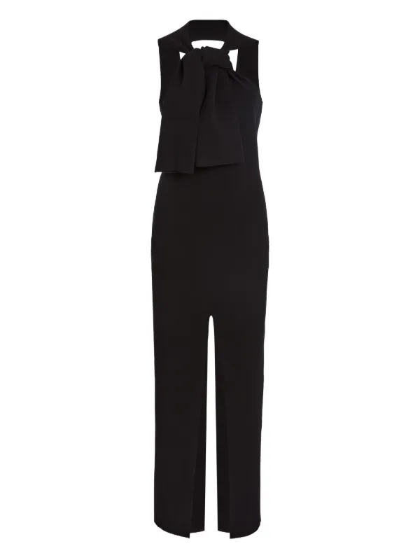 A.W.A.K.E. Mode Neck-tie Dress in Black