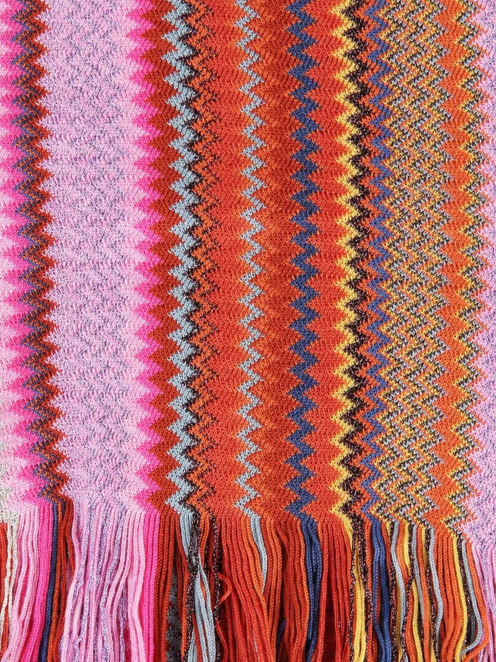 Missoni fringed chevron scarf - Oranje