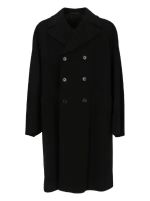 90's ROMEO GIGLI 古着 ピンストライプ柄 ダブルブレストコート Romeo Gigli Pre-Owned 1990s ピンストライプ トップ | ブラック