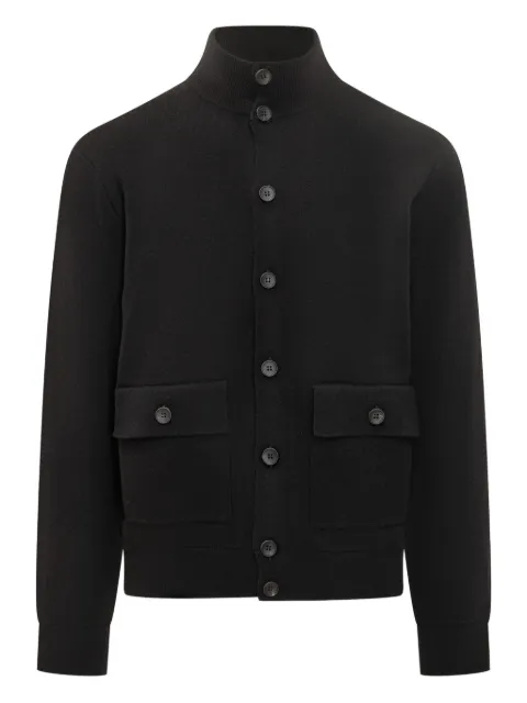 Filippo De Laurentiis flap-pocket high-neck cardigan