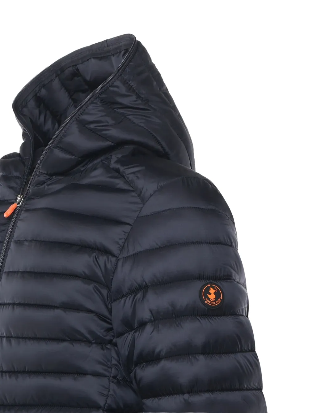 Save The Duck Hooded Zip Ripstop Jacket In Blue