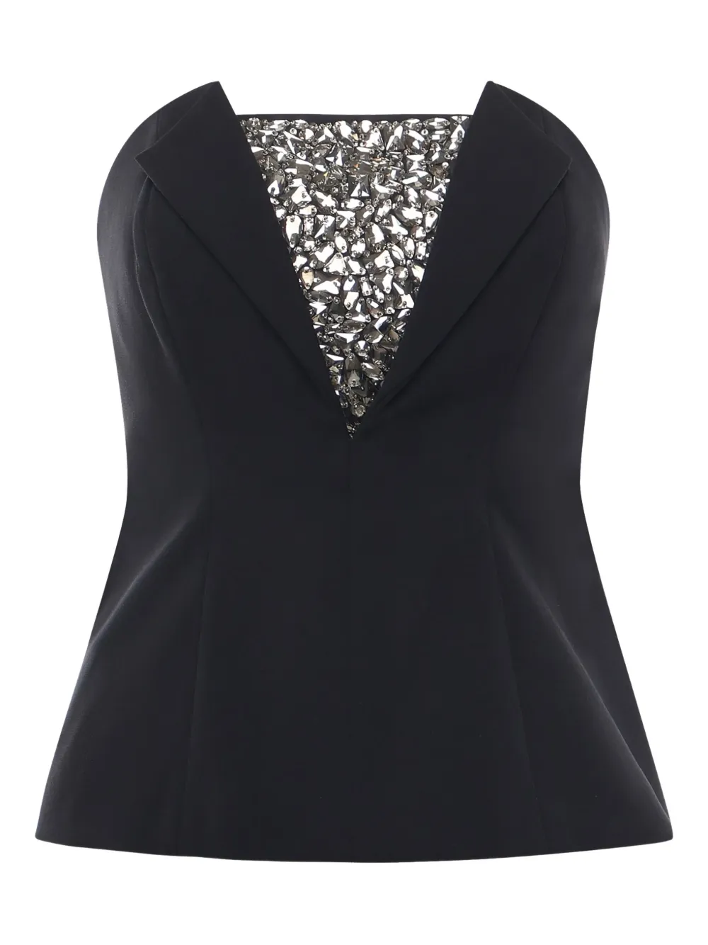 Genny stone-embellishment top - Black
