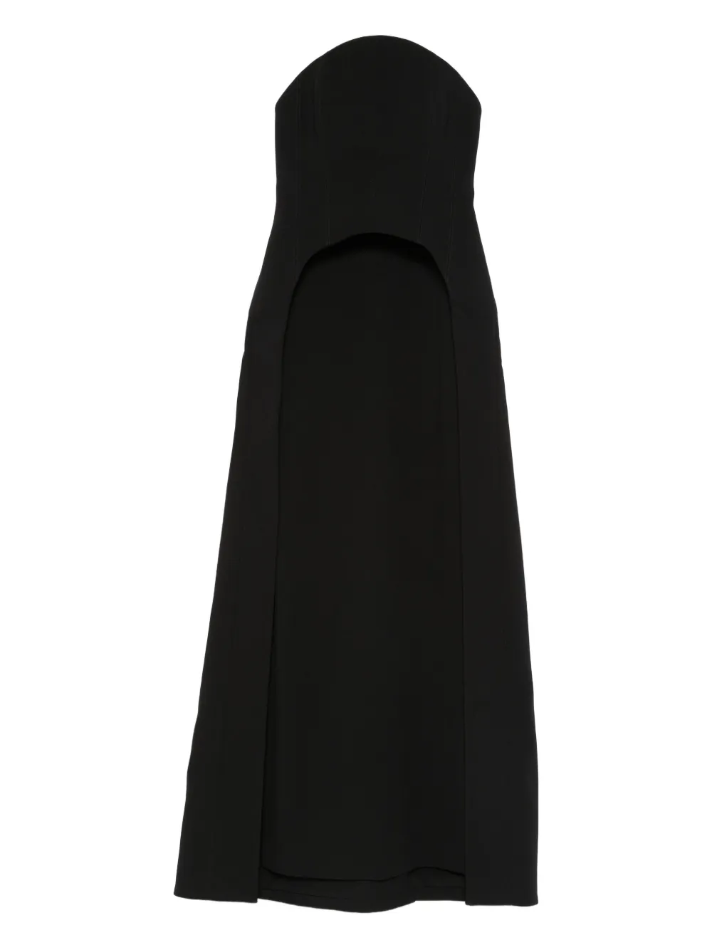 Solace London Vi Strapless Maxi Dress In Black