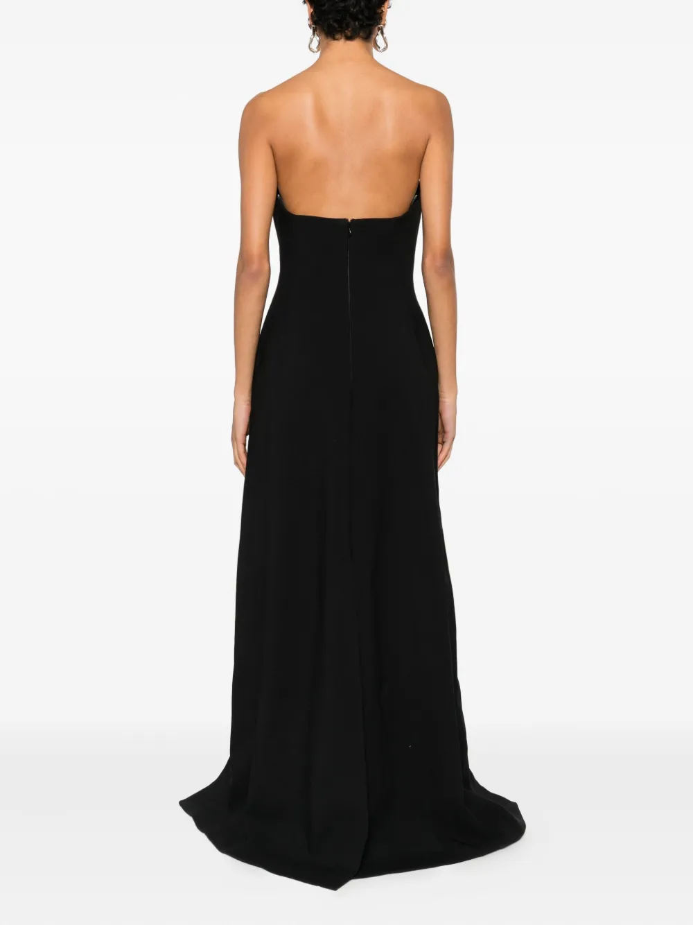 Solace London Vi Strapless Maxi Dress In Black