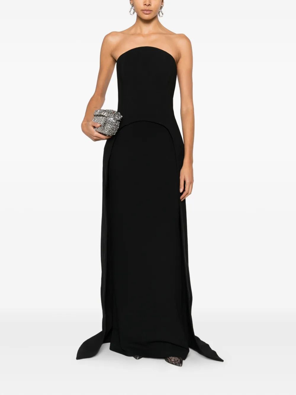 Solace London Vi strapless maxi dress - Zwart