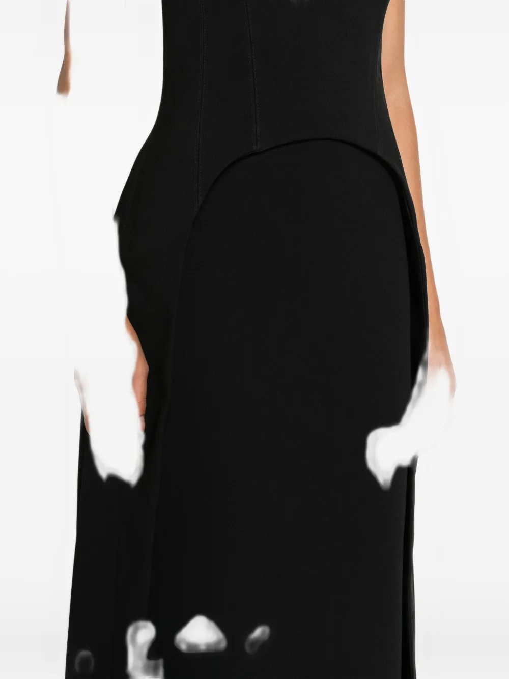 Solace London Vi Strapless Maxi Dress In Black