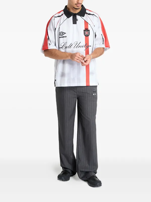 UMBRO ストライプディテール ポロシャツ | ホワイト | FARFETCH JP
