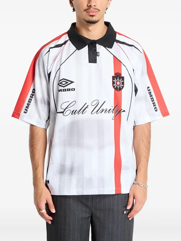 UMBRO ストライプディテール ポロシャツ | ホワイト | FARFETCH JP
