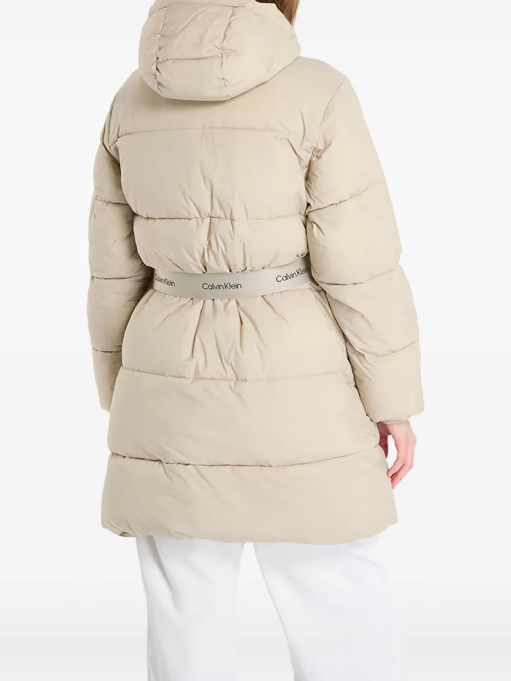 Calvin Klein Jeans Mantel met capuchon Beige