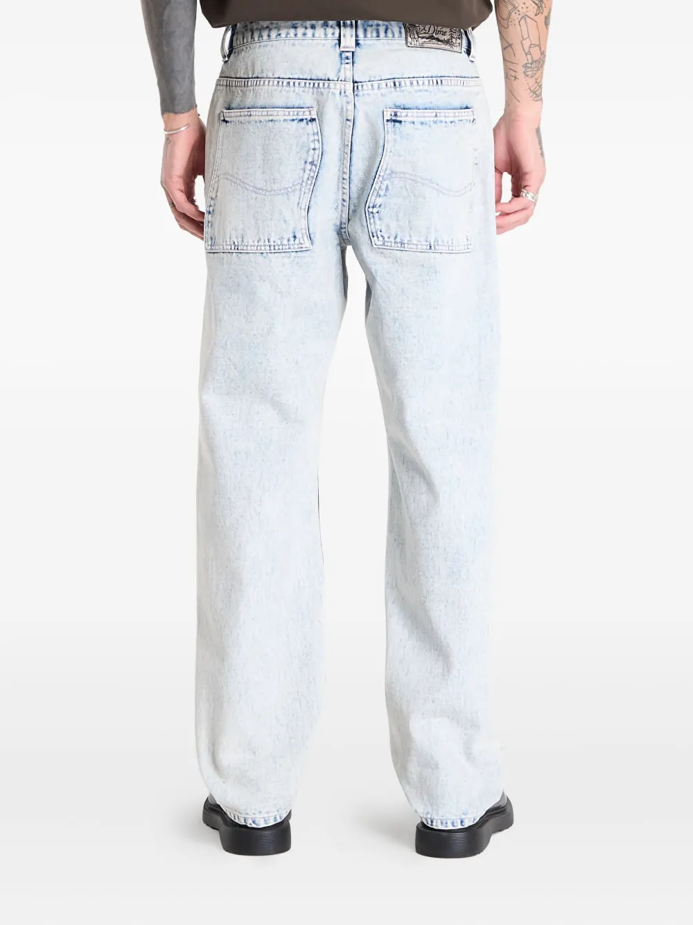 dime Katoenen jeans met vijf zakken Blauw