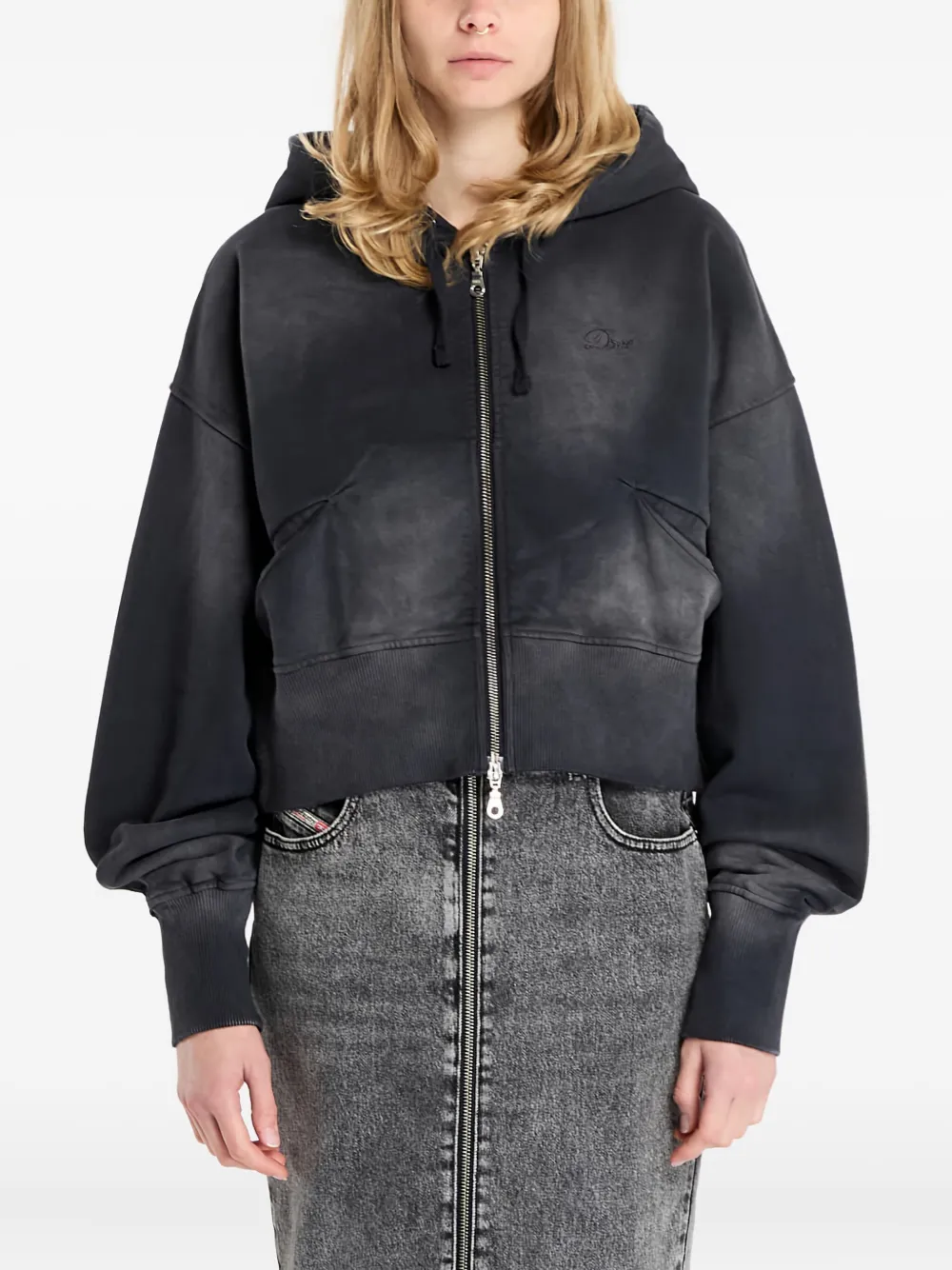  Dime Sudadera Corta Con Capucha - Gris 