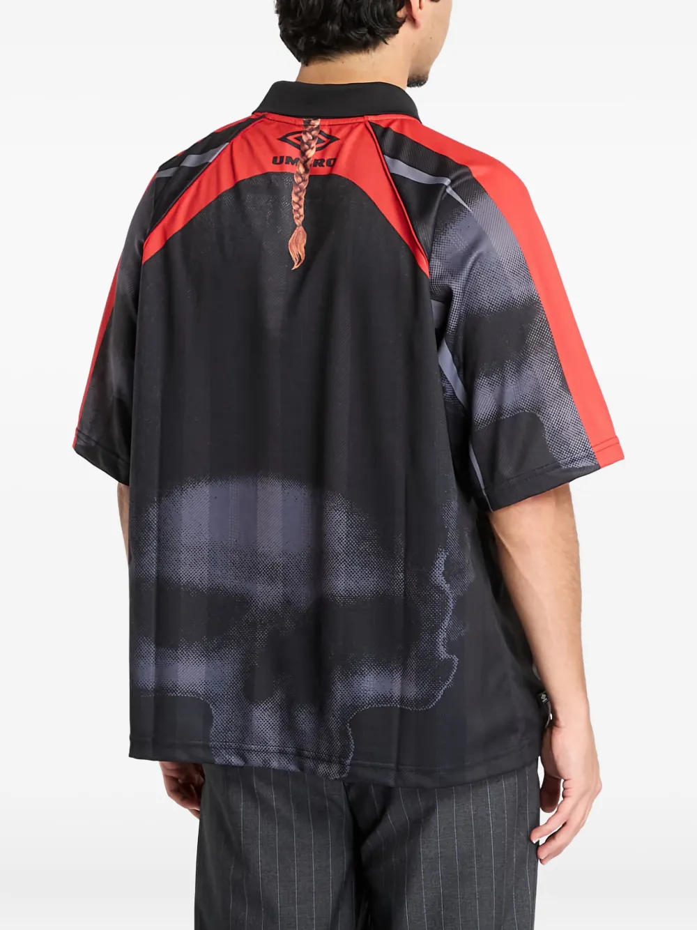 UMBRO Poloshirt met grafische print Zwart