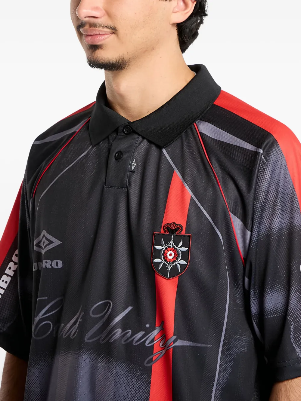 UMBRO Poloshirt met grafische print Zwart