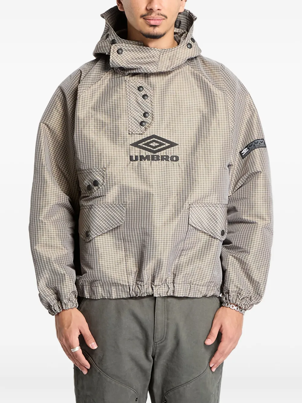 UMBRO check hooded jacket | Neutrals | Image 1