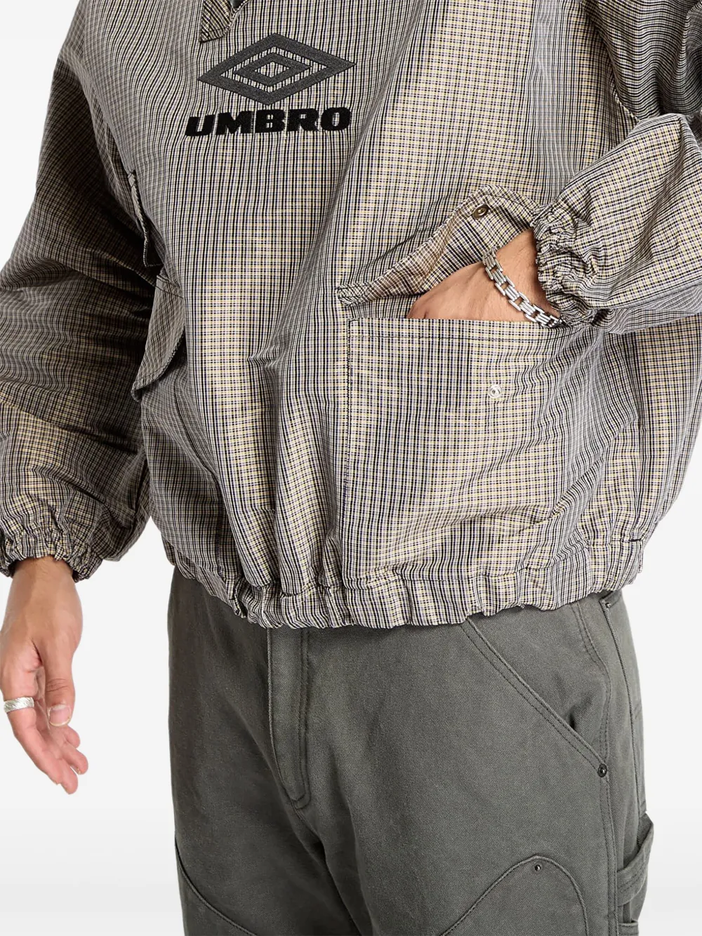 UMBRO Geruit jack met capuchon Beige