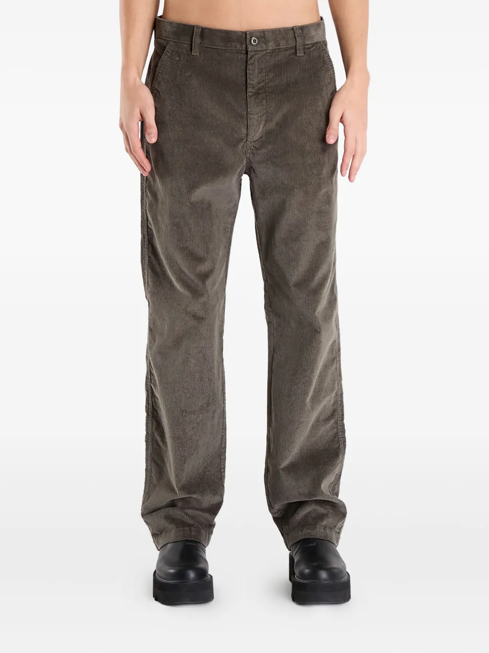 Calvin Klein Ribfluwelen chino Bruin