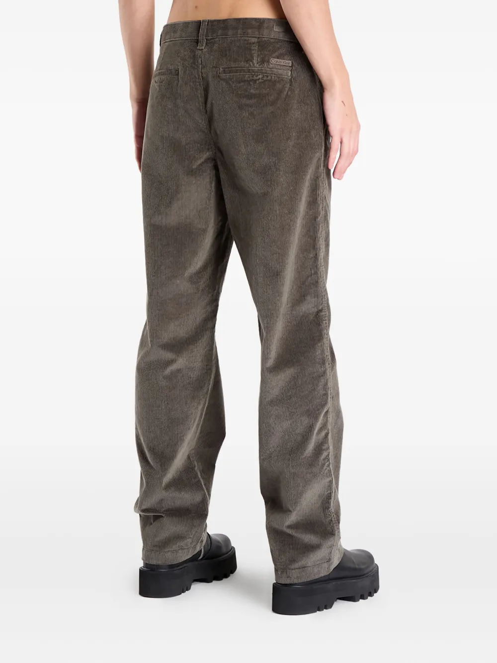 Calvin Klein Ribfluwelen chino Bruin