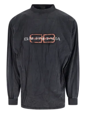 Balenciaga long-sleeve T-shirt | Black | FARFETCH ZA