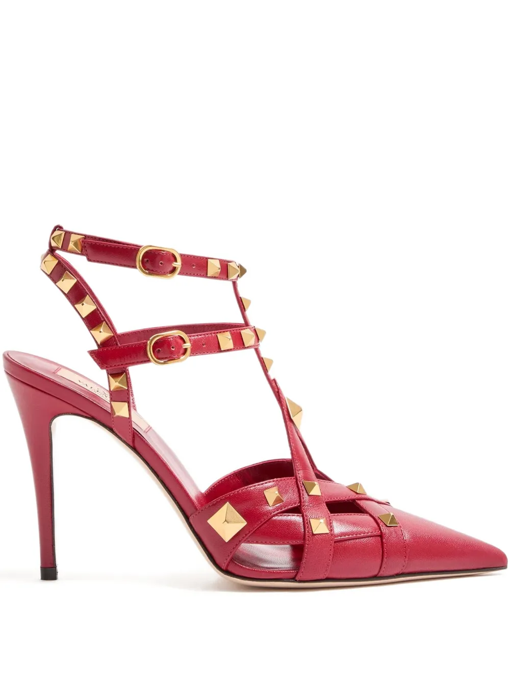Valentino Garavani ロックスタッズ 100mm パンプス - レッド Valentino Garavani ロックスタッズ 100mm パンプス - レッド