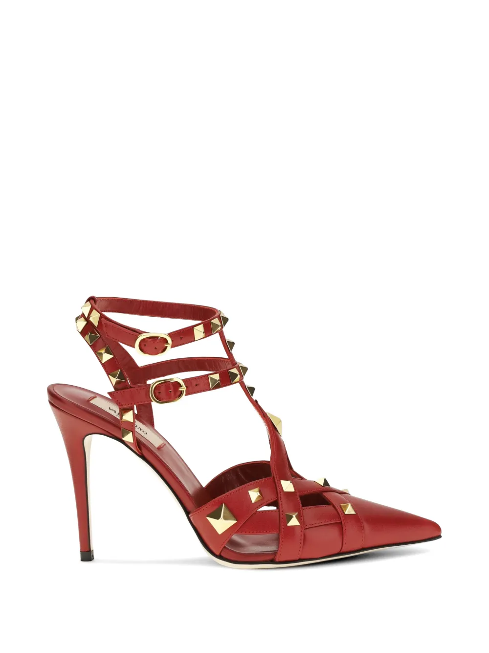 Valentino Garavani 100mm Rockstud-embellished pumps - Rot
