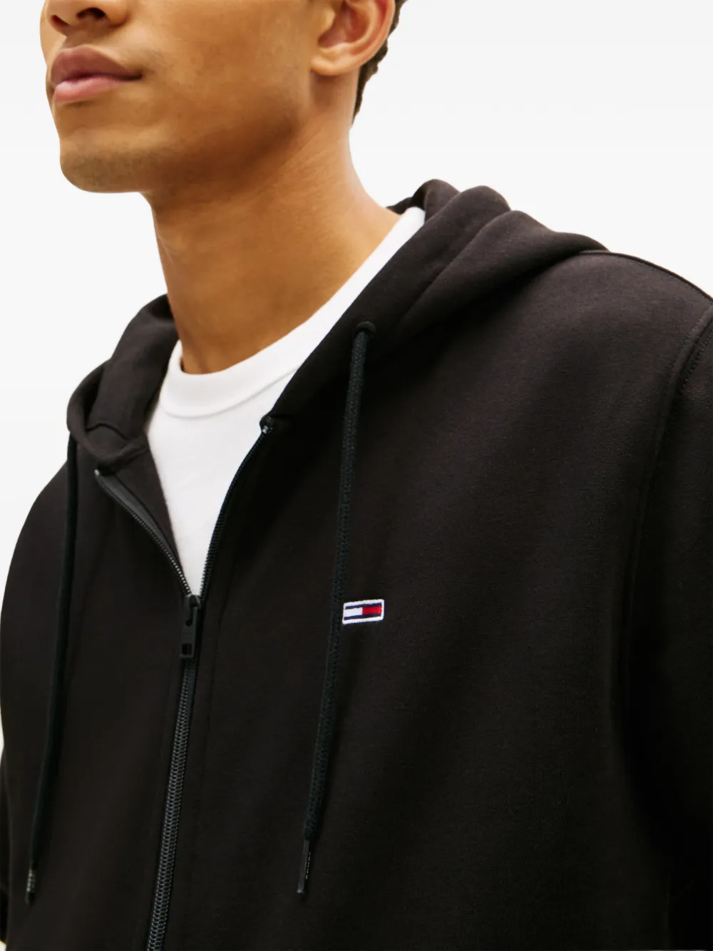 Tommy Hilfiger Hoodie met rits Zwart