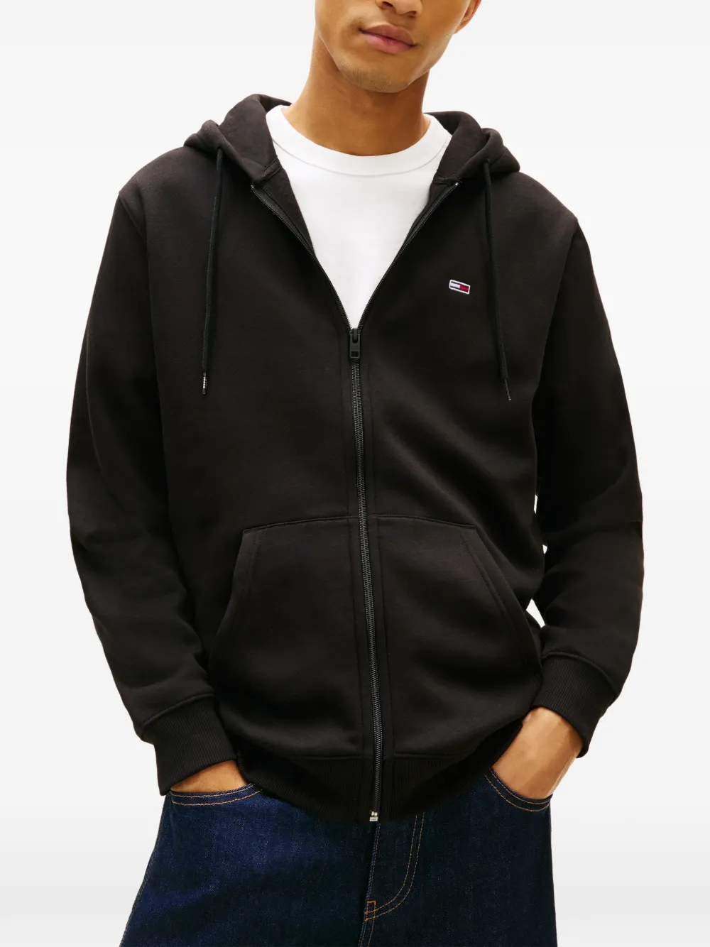 Tommy Hilfiger Hoodie met rits Zwart