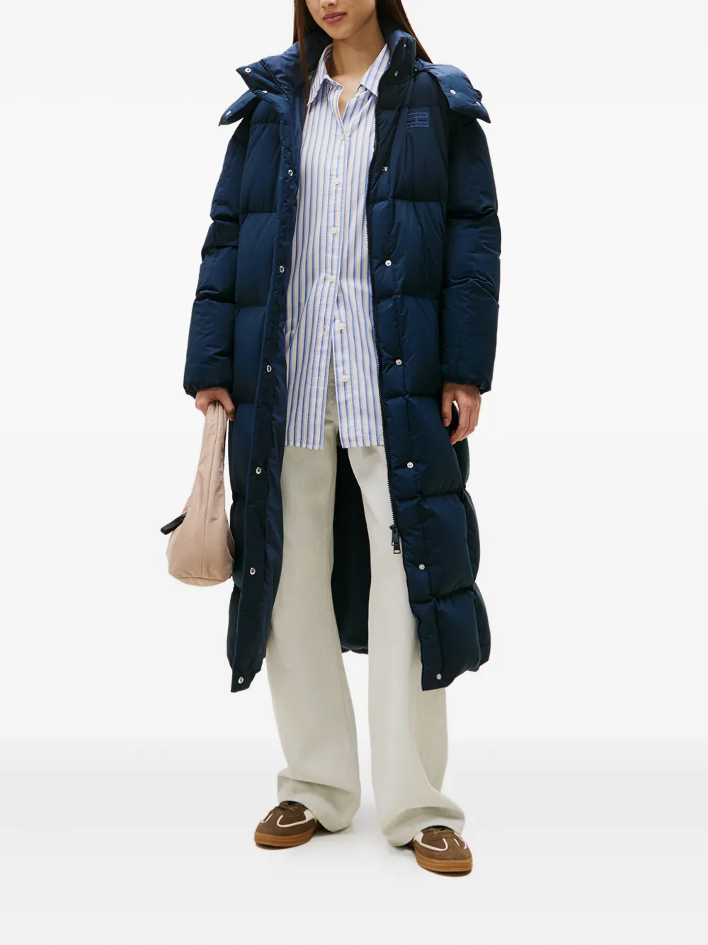 Tommy Jeans Donsjas met capuchon - Blauw