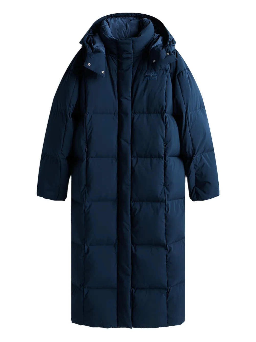 Tommy Jeans Hodded Puffer Coat In Blue