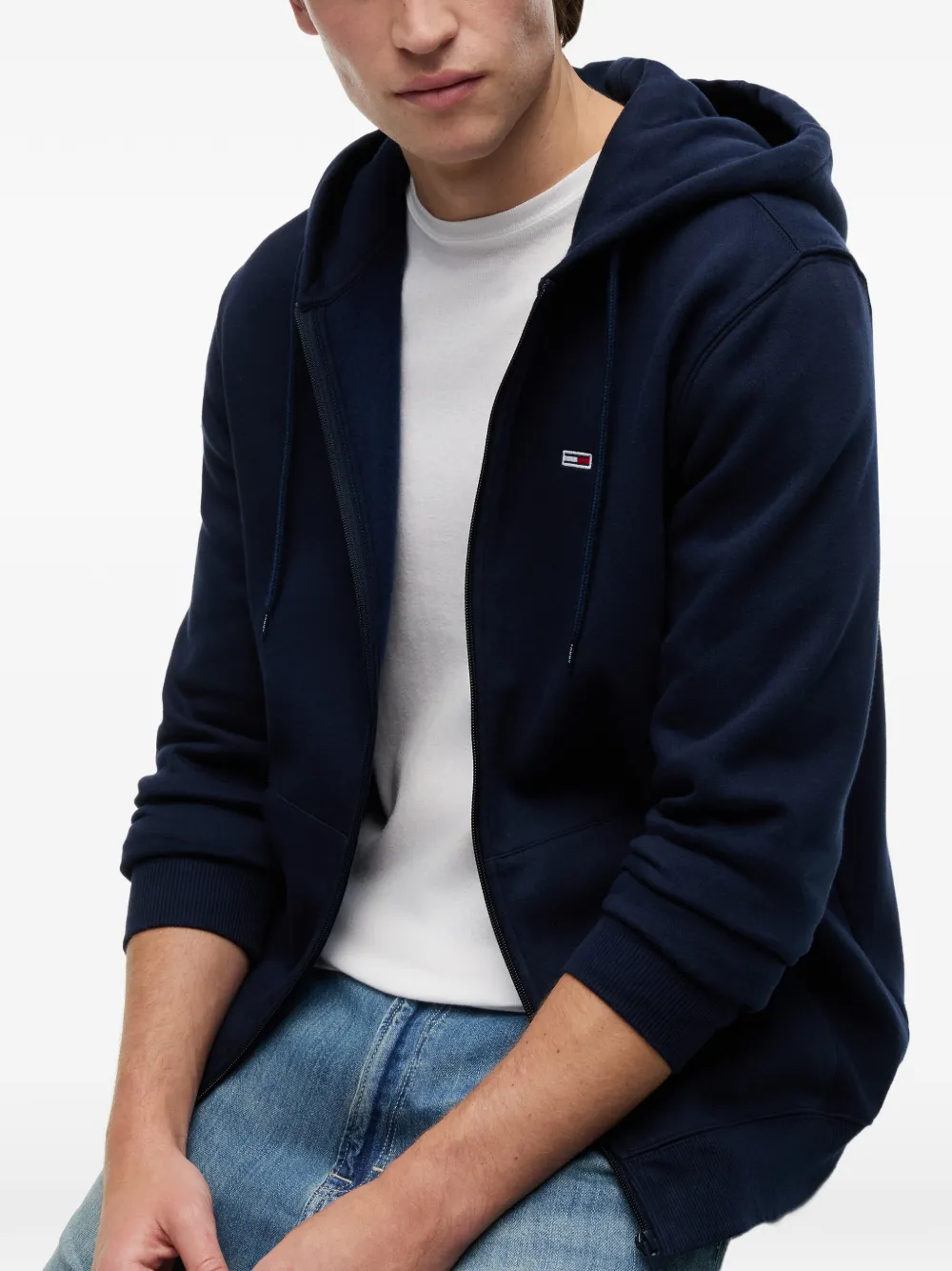 Tommy Hilfiger Hoodie met rits Blauw