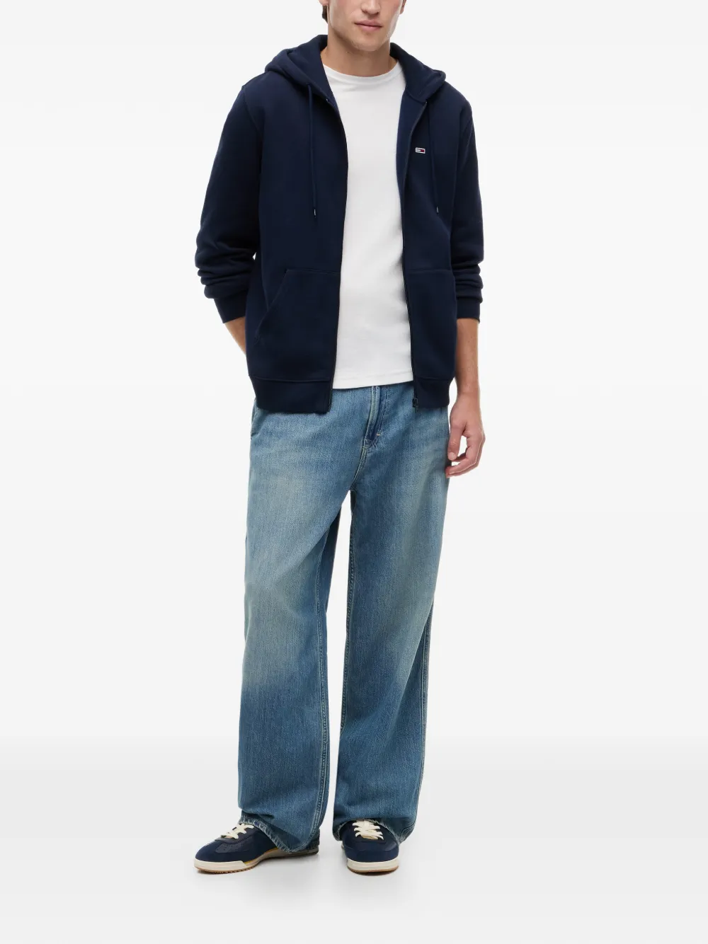 Tommy Hilfiger Hoodie met rits Blauw