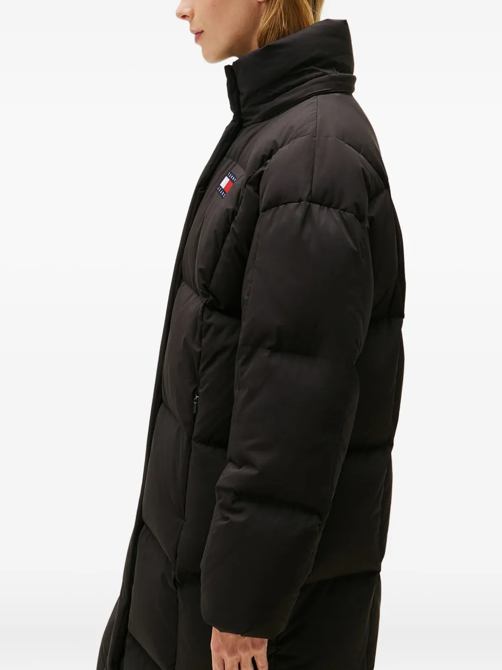 Tommy Jeans Hooded Padded Coat In Black