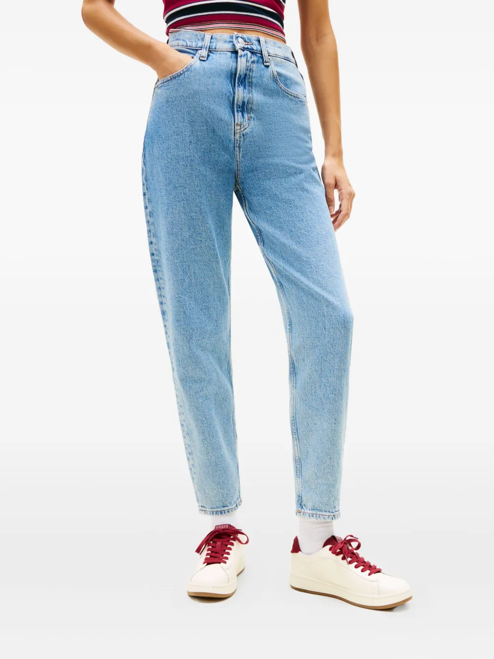 Tommy Hilfiger Logo Patch Jeans In Multi