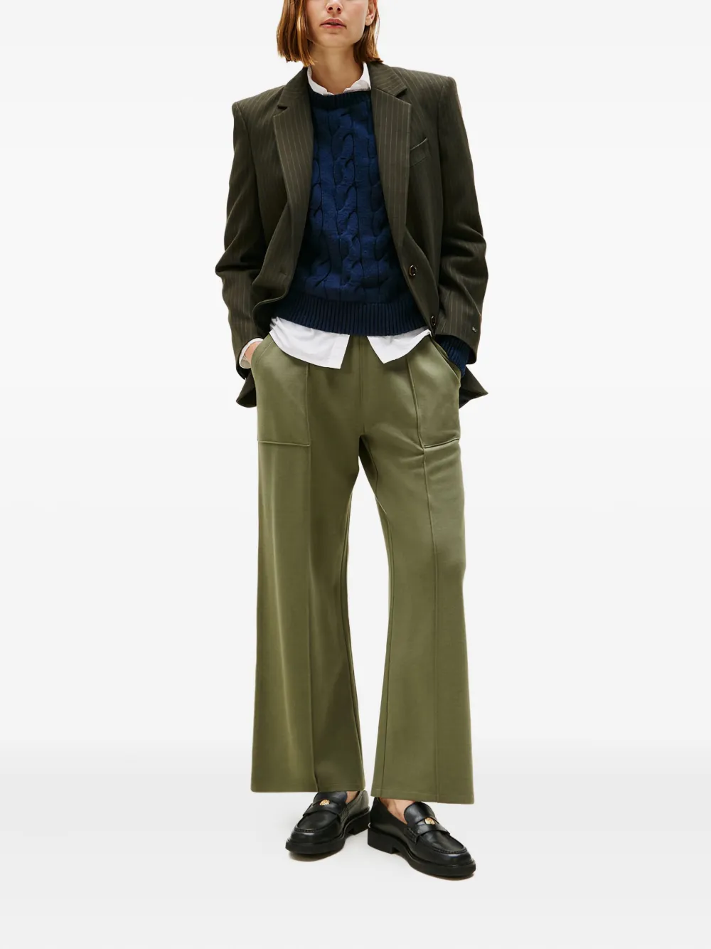 Tommy Hilfiger Broek met geborduurd logo - Groen