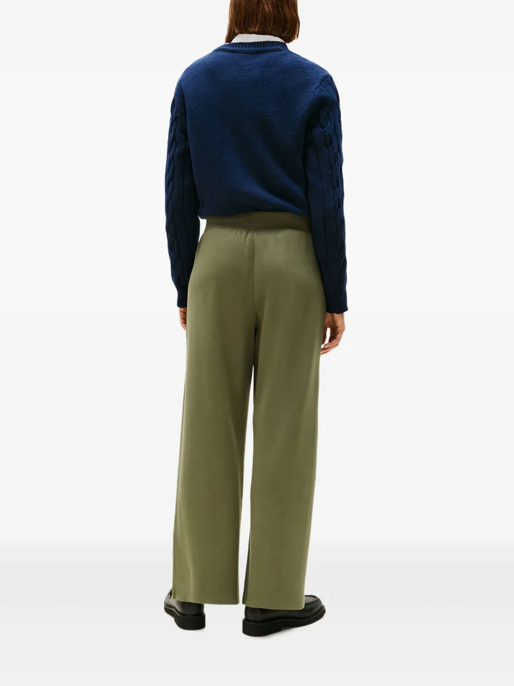 Tommy Hilfiger Embroidered-logo Trousers In Green