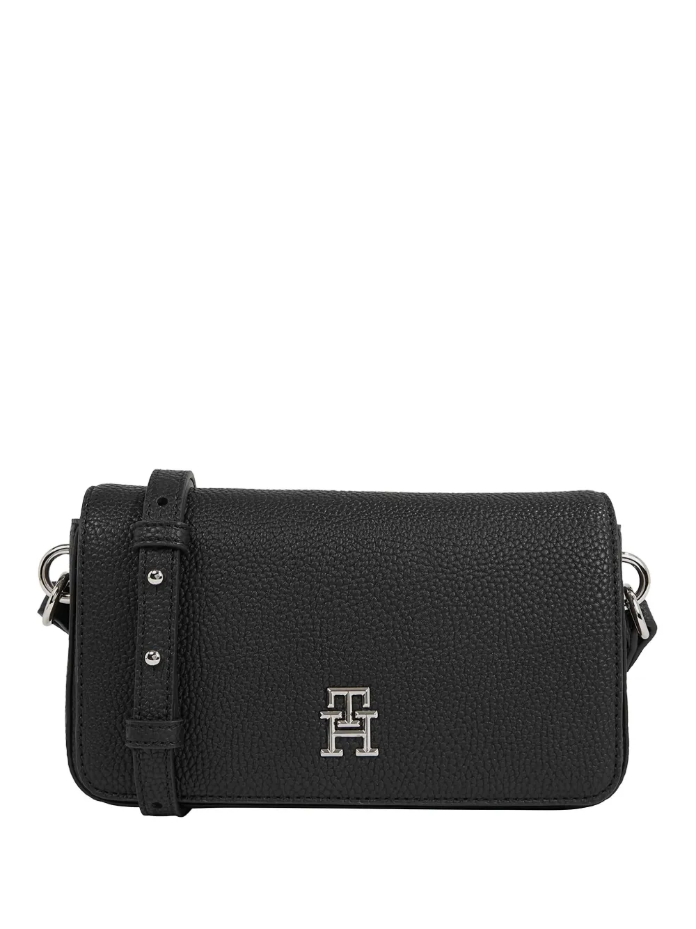 Tommy Hilfiger Borsa a tracolla con placca logo - Nero