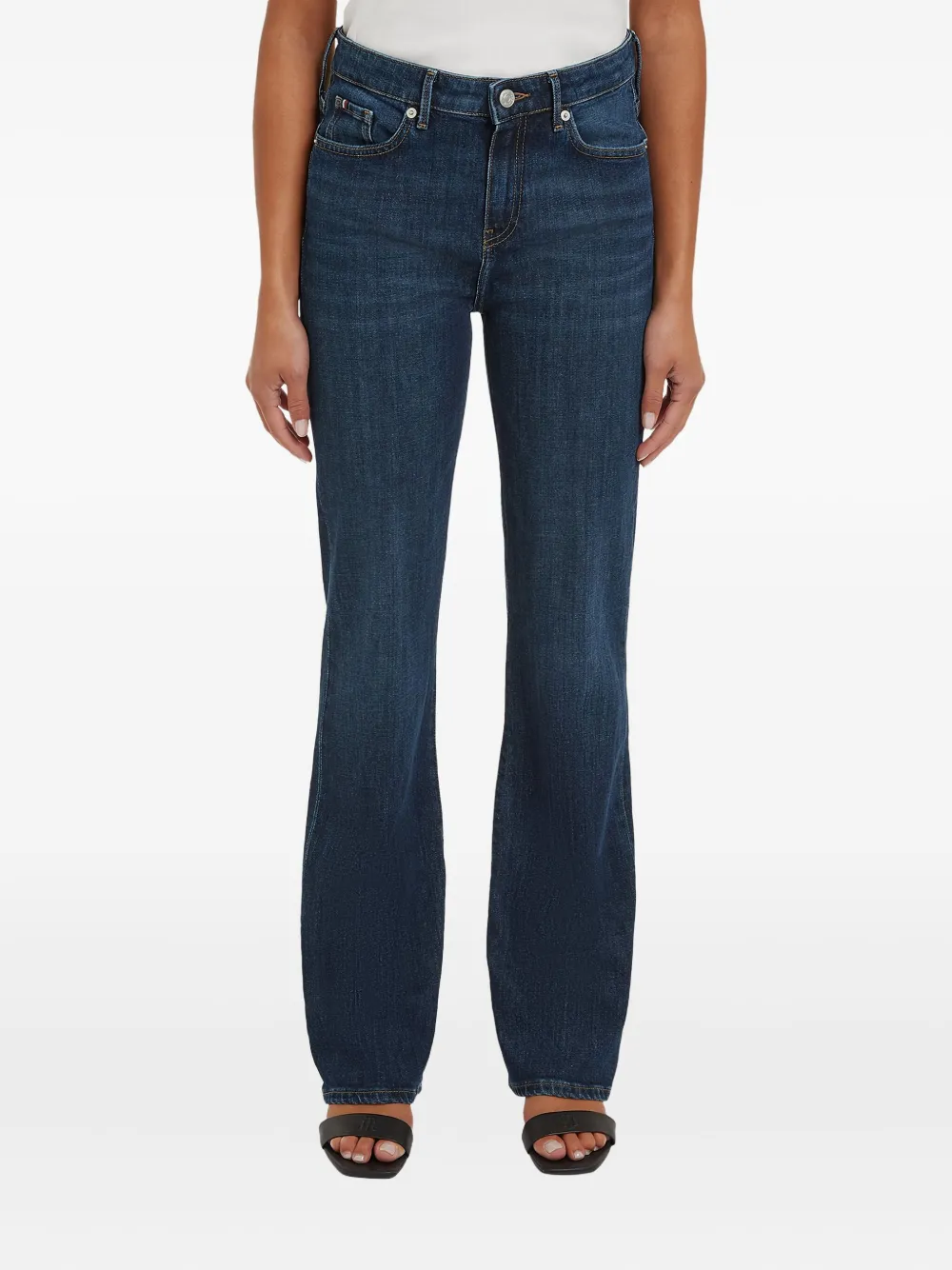 Tommy Hilfiger Bootcut jeans met vijf zakken - Blauw