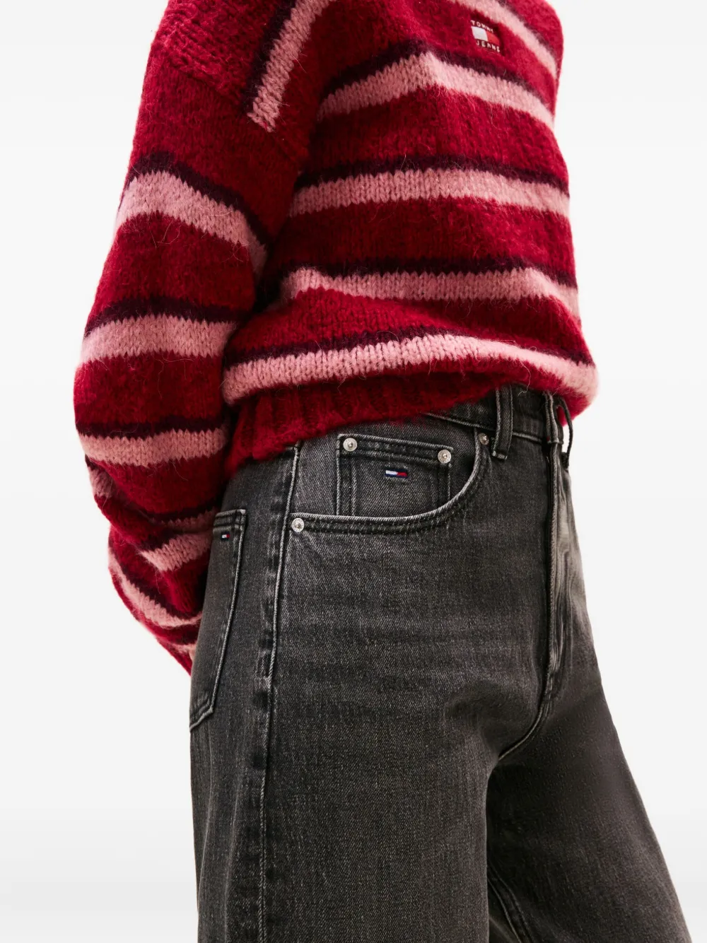 Tommy Jeans Five-pocket Tapered Jeans In Black