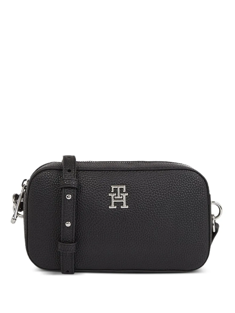 Tommy Hilfiger Logo-plaque Crossbody Bag In Black