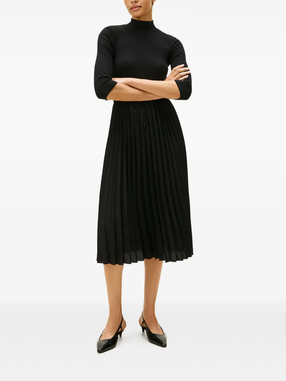 Tommy Hilfiger Geplooide mini-jurk - Zwart