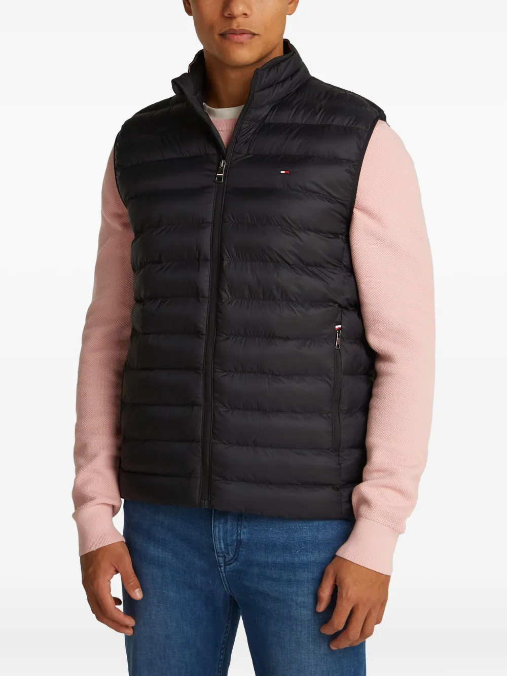 Tommy Hilfiger Zip-up Padded Gilet In Black