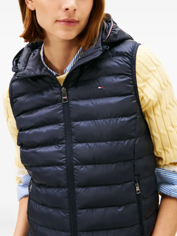 Tommy Hilfiger フーデッド パデッドベスト | ブルー | FARFETCH JP