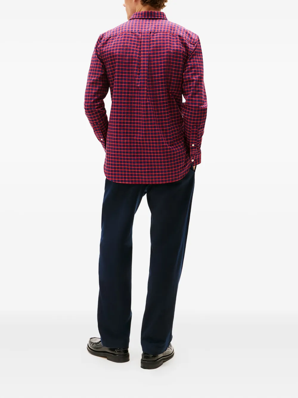 Tommy Hilfiger Long-sleeved Check Shirt In Red