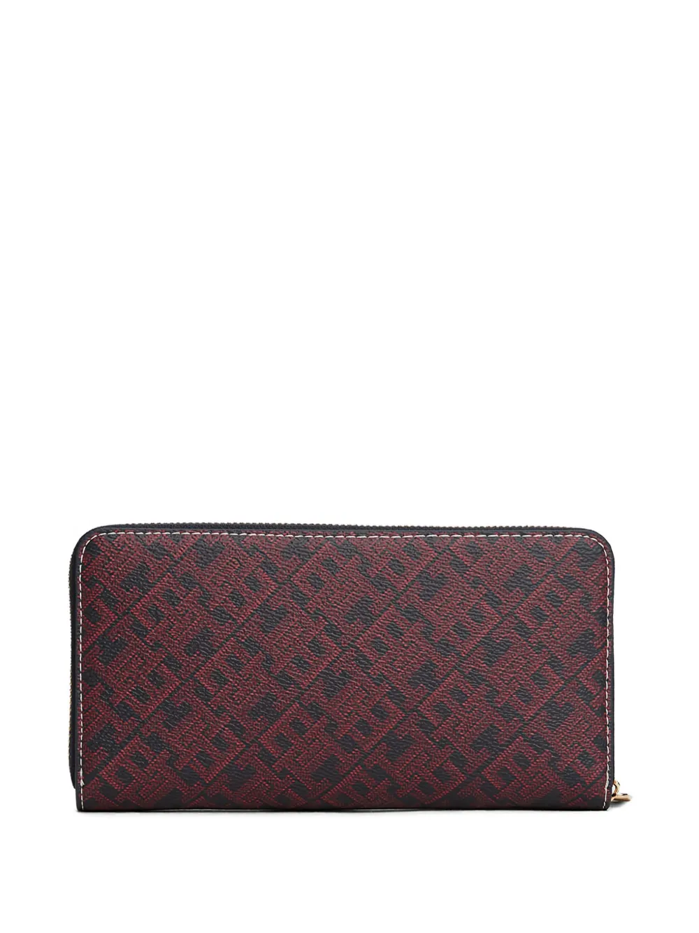 Tommy Hilfiger Portemonnee met monogram-print en rits - Rood